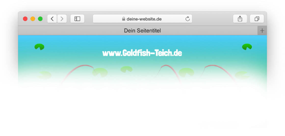 Seitentitel Goldfish-Teich