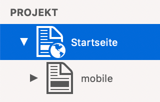 Startseite und mobile Seite